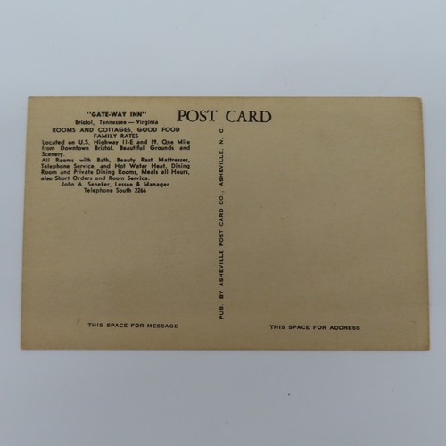 Vintage Gate Way Inn Bristol Tenn Hotel Motel Photograph Divided Back Postcard - Picture 4 of 8