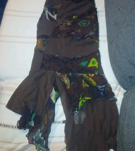 IPSE Pavillon Grunge Fee Meerjungfrau Kleid halbtransparent Patchwork Stretch Gr. T2 oder XS - Bild 2 von 15
