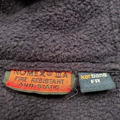 Korbaba FR Protective Apparel Mens XL Blue Fleece Zip Up Hooded Nomex III A - Picture 4 of 14