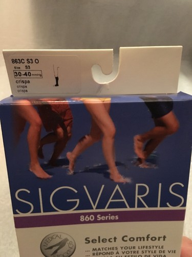 Sigvaris 860 Series Medical Compression Stockings Sz S3 Crispa Nude Beige - Picture 3 of 5