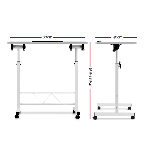 Overbed Table Adjustable Medical Care Over Bed Height Hospital Laptop Study Work - Picture 2 of 7