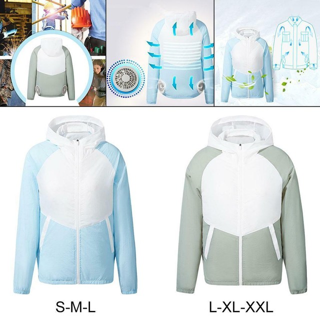 Wearable Fan Vest for Workwear Summer Sun Air Conditioning Cool Coat Wearable Fan Vest for Workwear Summer Sun Air Conditioning Cool Coat