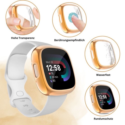 Case For Fitbit Versa TPU Silicone Case ✅ Ultra Slim Soft Bumper 360° - Zdjęcie 2 z 32