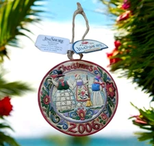 Heartwood Creek Ornament Snowmen Folk Art by Jim Shore Christmas 2006