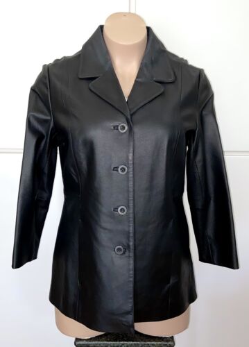 Women’s Tribeca Studio Black Leather Blazer Jacket