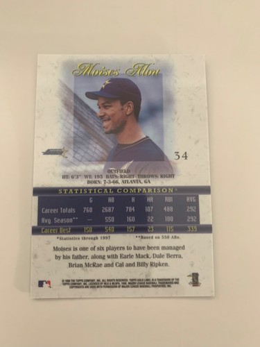 1998 TOPPS BASEBALL GOLD LABEL CLASS 1,2,3 & BLACK LABEL CLASS 1,2,3 YOU PICK - Picture 48 of 200