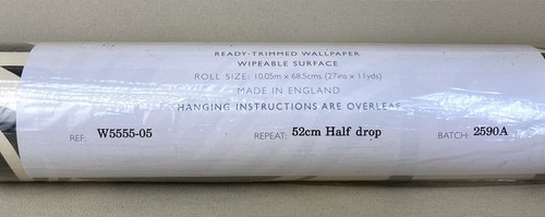 Osborne & Little Wallpaper Black & Cream Abstract Floral x 1 Roll Wide W68.5” - Picture 9 of 11