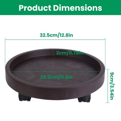 4Pcs Plant Stand W/Rolling Wheels Flower Pot Mover Roller Pot Stand - Picture 12 of 24