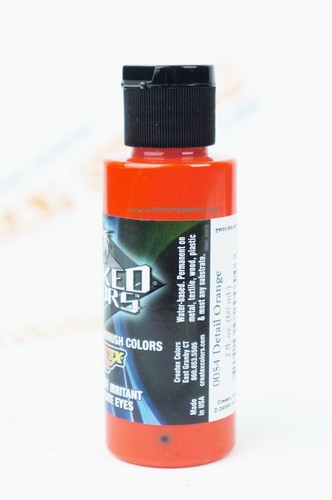 Createx Wicked Colors W054 Detail Orange 2oz. water-based airbrush paint - Picture 2 of 3