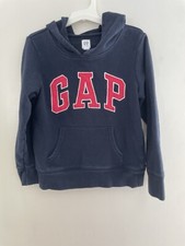 Gap Kids Girls Classic Pink Gap Logo Pocket Cozy Pullover Hoodie Blue Galaxy 6-7