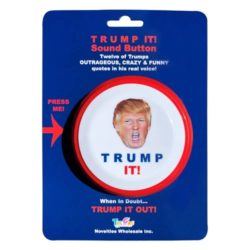 Talking Donald Trump Sound Button-12 Quotes-LOWEST PRICE ANYWHERE-WILL SELL OUT
