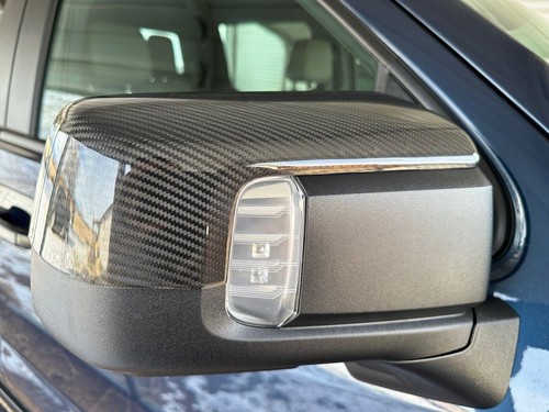 For Chevy Silverado 1500 RST ZR2 LT LTZ 19-24 Carbon Side Mirror Covers RearView - Imagen 3 de 13