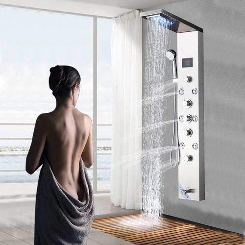 Edelstahl Duschpaneel Duschset Wasserfall Regendusche Massage Duscharmatur - Bild 3 von 74