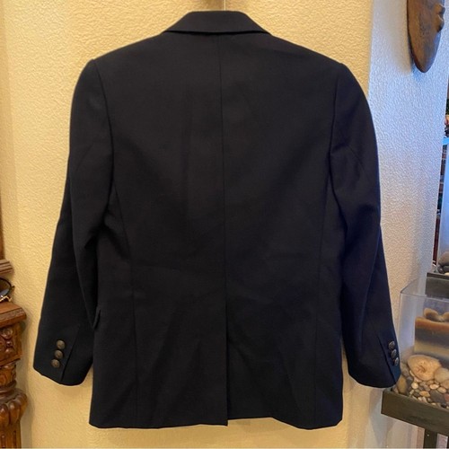 NORDSTROM Boys Kids Black Wool Blend Blazer Size 12R - Picture 3 of 7
