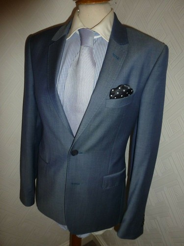 Bleu Costume Ted Decjac Baker Hiver Hommes Veste Automne 32 7 Taille 36 R London Jambe IUZnw