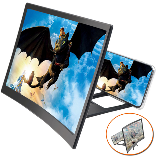 Video Enlarged Screen Curved 12" Mobile Phone Amplifier Magnifying Screen Mount - 第 1/10 張圖片