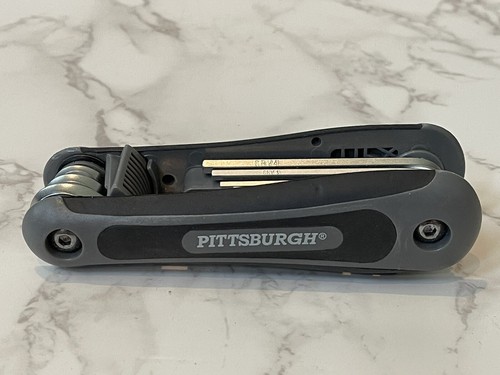Set of 2 Pittsburgh Folding Allen Wrench Sets SAE & Metric MM Gray - Picture 11 of 11