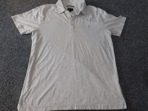 RVCA MEns Polo Shirt Small Gray classic stretch regular fit button - Picture 1 of 12