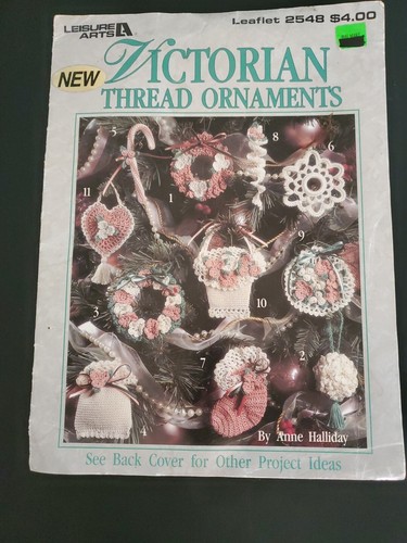 Vtg Victorian Thread Ornaments By Anna Halliday 1994*** 9 Pages - Bild 1 von 3