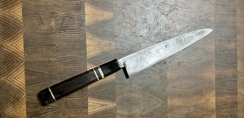 Takeda Hamono Aogami Gyuto 200mm Old stock Kurouchi Japanese chef knife ebony - Picture 6 of 14