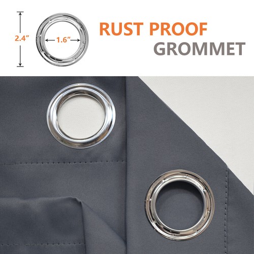 Waterproof Outdoor Blackout Curtains Patio Thermal Insulated Sun Blocking Drapes - Picture 9 of 49