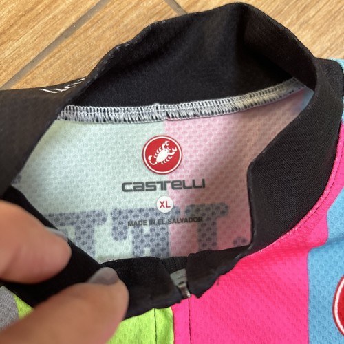 RARE Castelli OLD KRANKS Colorful Cycling Jersey Unisex Sz XL Aged To Perfection - Picture 5 of 10