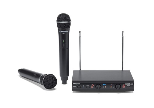 Samson Stage 212 Handheld Dual-Channel Wireless System with (2) Q6 Dynamic Mi... - Picture 3 of 7