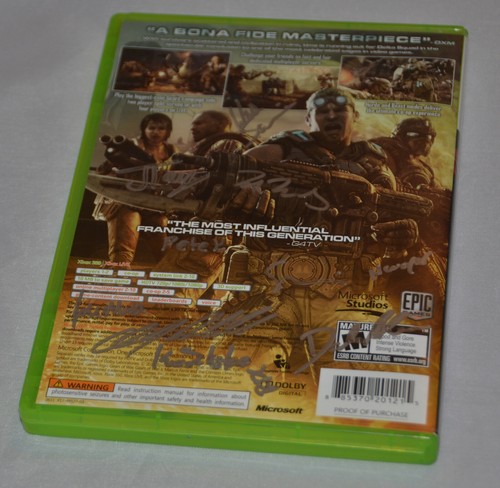 Autographed GEARS OF WAR 3 XBOX 360 SIGNED by Lead Development Team EPIC GAMES - Picture 4 of 7