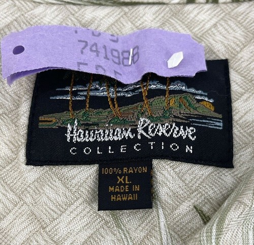 USA Hawaiian Reserve Collection Mens XL (Fits Larger) Rayon Hawaiian Shirt Palms - Picture 5 of 8