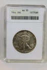 1944-P 50C Walking Liberty Half Dollar ANACS AU-55 - Old Small Holder! Free Ship