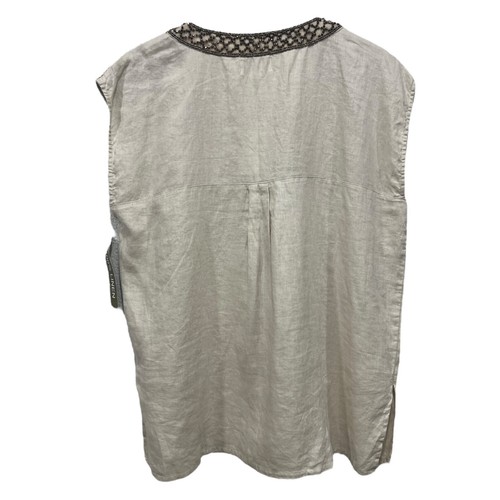 Peck & Peck Linen Top Blouse Beaded V-Neck NWT Size XL - Imagen 10 de 12