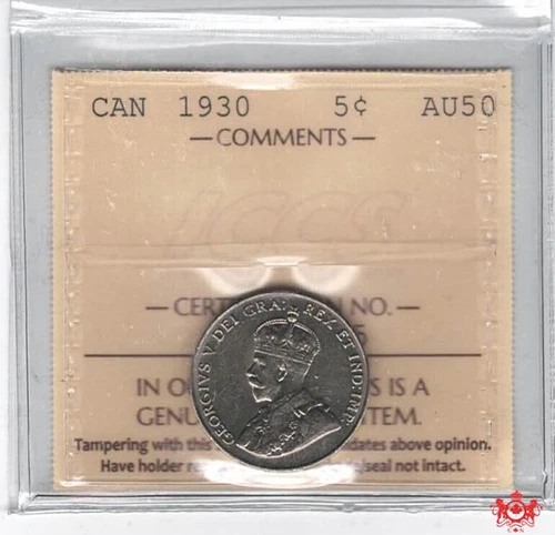 Photo of a 1930 Canada 5 Cents from an eBay listing that sold on Jul 5, 2026
