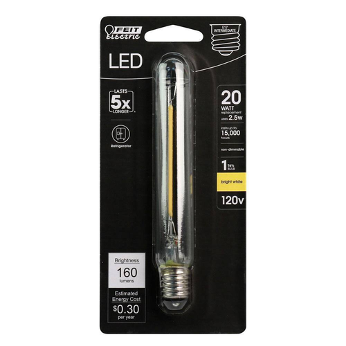 Appliance LED Light Bulb, 20-Watt Equivalent Bright White Intermediate E17 Base - Picture 4 of 12