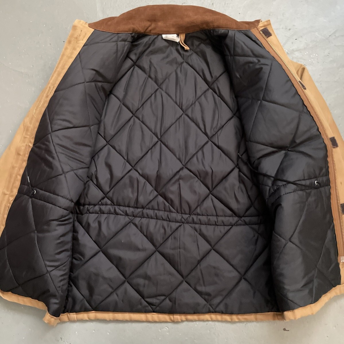 Vintage Carhartt JQ186 Canvas Prison Jail Style Work Jacket