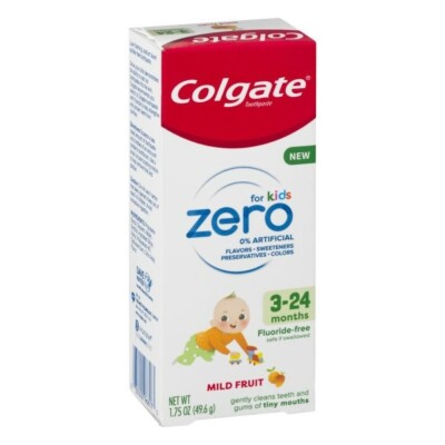 Colgate Zero Baby and Toddler Training Toothpaste 1.75 OZ (expired 11/20/22) 2pk