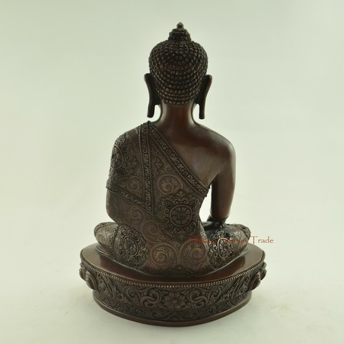 11" Shakyamuni Buda / Sangye Tomba Estatua de Cobre para Altar Santuario Monasterio - Imagen 6 de 9