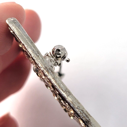 Art Deco Vintage Brooch Shadow Box Dancing Rhinestones - Picture 6 of 6