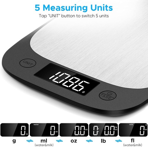 Digital Food Scale, Kitchen Scale Weight Grams and Oz for Weight Loss, Cooking.. - Picture 2 of 8