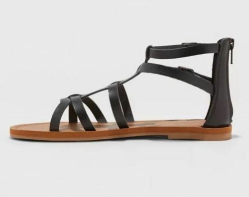 Alva Damen-Gladiator-Sandalen Kunstleder schwarz – Universalfaden – Größe 6 - Bild 2 von 3