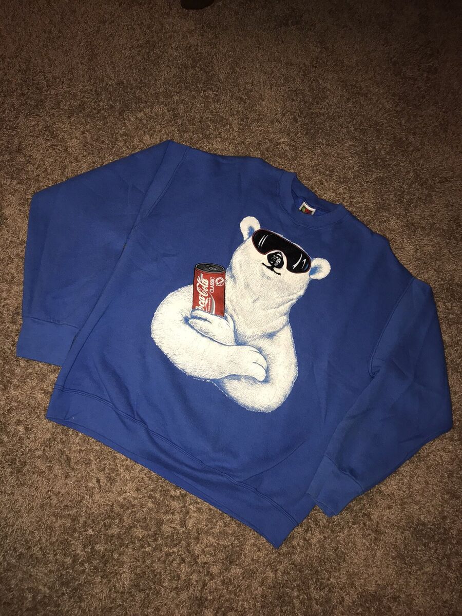 VINTAGE COCA COLA POLAR BEAR GRAPHIC PRINTED CREWNECK SWEATSHIRT eBay