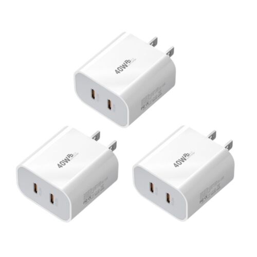 40W USB C Wall Charger Fast Block Type C Charging Cube Brick Box For iPhone Lot - Picture 11 of 11