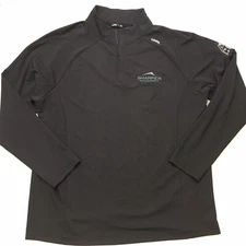 UNRL Base Layer Shirt Mens 2XL Black Athletic Fit 1/4 Zip Performance Logos PLUS