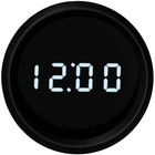 2 1/16" Universal Automotive Digital Clock White LED Gauge Black Bezel USA Made