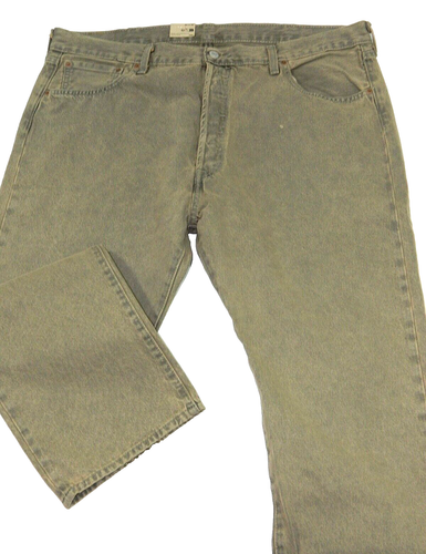 Men's Levi's 501 Jeans NEW Button Fly Brown Denim Tag 40/30 measured Size 39x30 - Picture 2 of 5