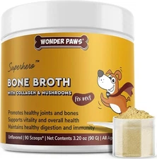 Bone Broth for Dogs – Bone Broth Powder with Organic Mushrooms - 3.20 oz
