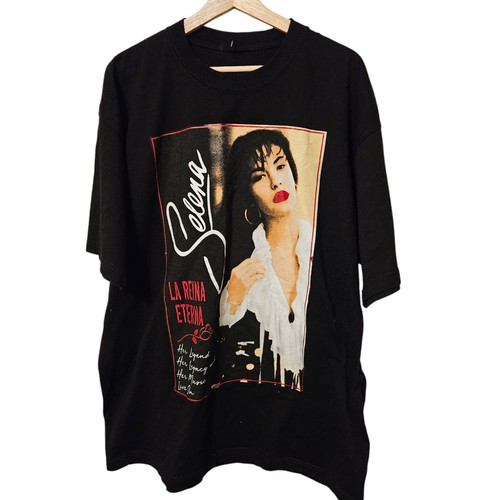 Vintage 90s Selena Quintanilla La Reina Eterna Shirt XXL Black Memorial - Bild 1 von 3
