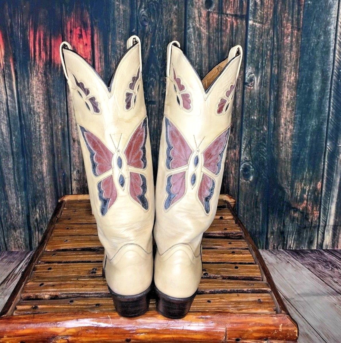 Señoras Tony Lama Color Beige Con Detalle De Mariposa Mariposa Mariposa Vaquera botas Talla 4.5 B 0c6cc5 Señoras Tony Lama Color Beige Con Detalle De Mariposa Mariposa Mariposa Vaquera botas Talla 4.5 B 0c6cc5