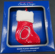 Regent Square Silver Plated Initial Letter "O" Monogram Christmas Ornament
