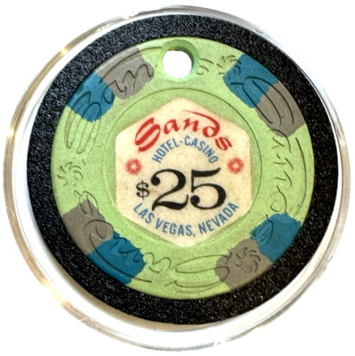 Casino Chip Sands Casino $25 Las Vegas-Tropicana Legends Hall of Fame Museum