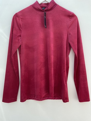 Camicia nuova M&S taglia 10 UK EU38 delicata rosa fucsia collo alto a costine - Foto 8 di 9